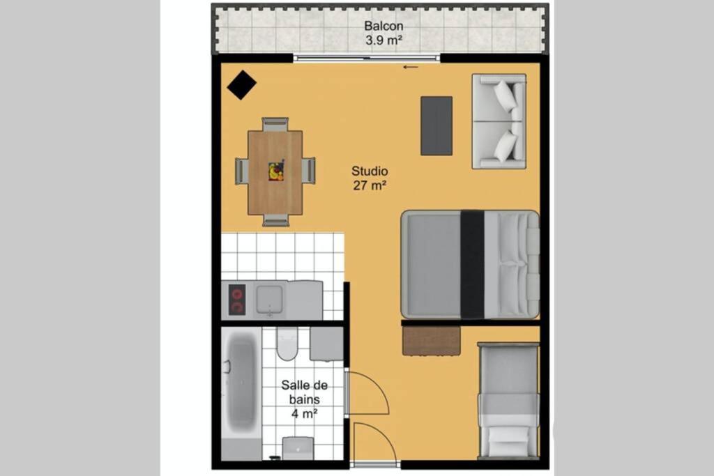 Le Relai S31 - Grand et lumineux studio avec coin montagne 4-6 pers, tout équipé, avec WIFI, à 30m des pistes avec un grand balcon, DRAPS NON COMPRIS Saint-Jean-dʼAulps Exterior foto